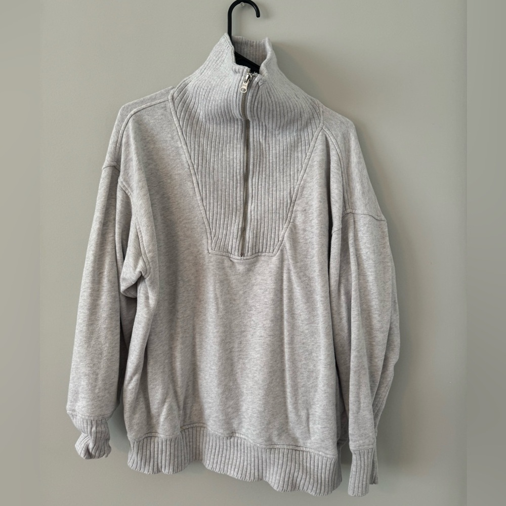 Brand: Aerie. Type: quarter zip. Color: grey. Size: Small.